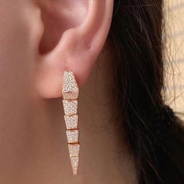 Bộ Trang Sức Hình Rắn Mạ Vàng 18k Mỏng Phong Cách Mới