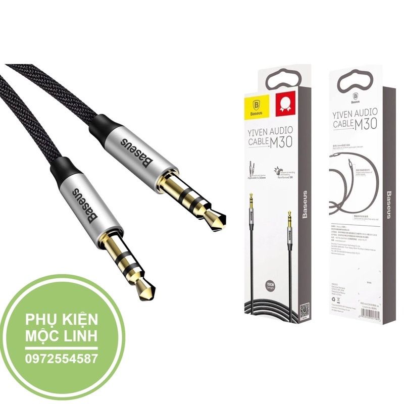 Dây Cáp Truyền Tải Âm Thanh Chất Lượng Cao UAX  Audio 2 đầu 3.5mm  mạ vàng chính hãng Basues - M30