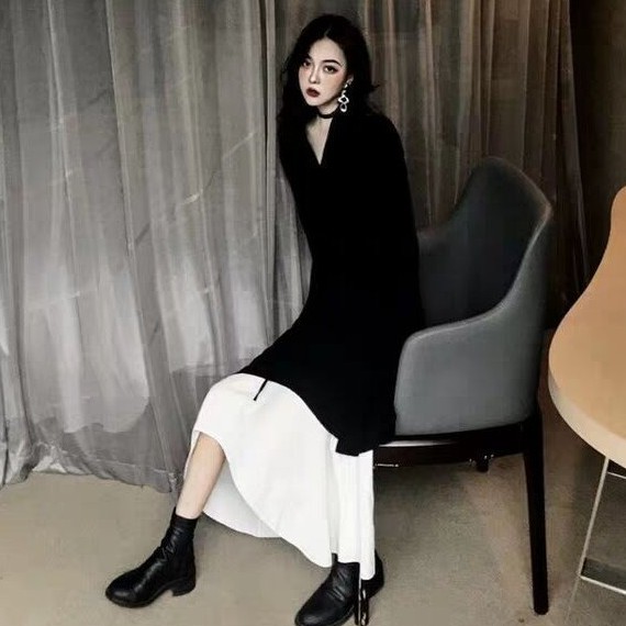 Young Elegant Fashionable Two-Piece Jacket And Skirt Set Large Size For Women