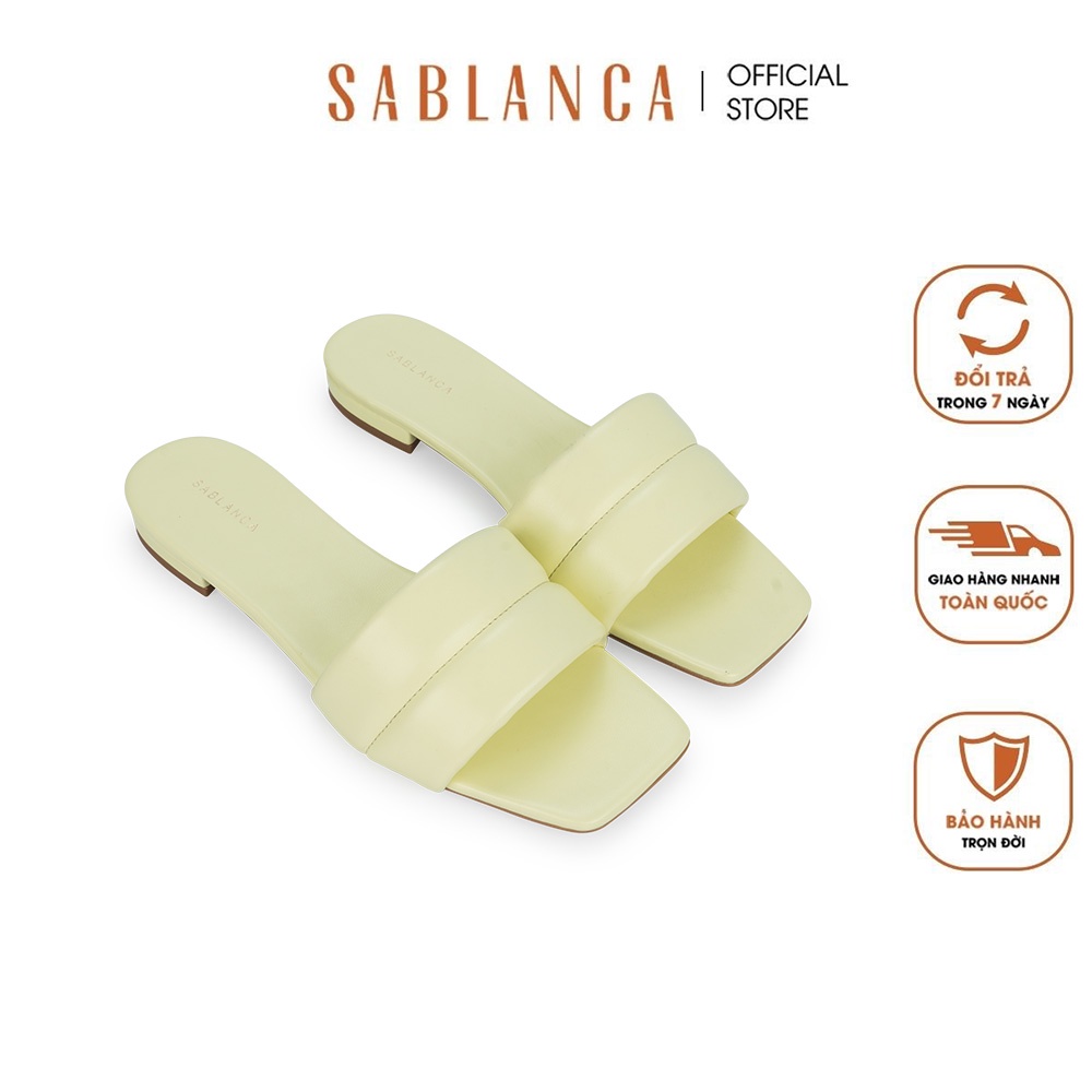 Dép xẹp nữ chần bông quai ngang Sablanca DX0068