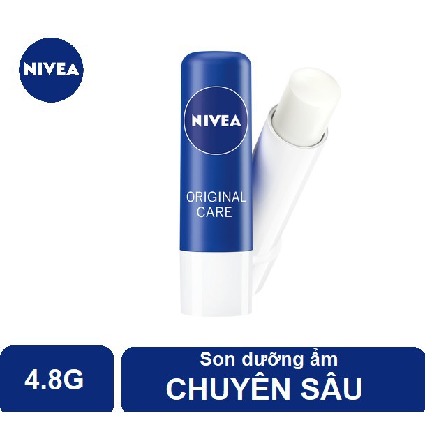 Son dưỡng ẩm chuyên sâu Nivea Original Care (4,8g) - Giúp môi bạn luôn được mềm mại | BigBuy360 - bigbuy360.vn