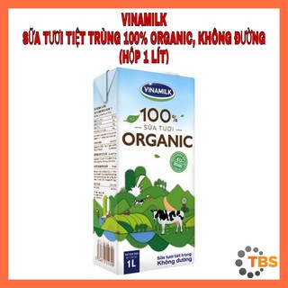 [VINAMILK - SỮA TƯƠI ORGANIC] SỮA TƯƠI TIỆT TRÙNG VINAMILK 100% ORGANIC KHÔNG ĐƯỜNG, HỘP GIẤY 1LÍT