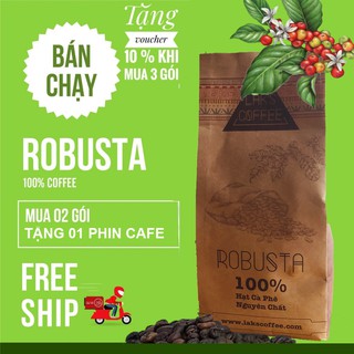 FREESHIP ĐƠN 99K_Cà phê Robusta nguyên chất 500g - Lak's Coffee