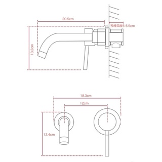 Vòi lavabo gắn tường cao cấp