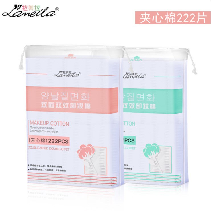 Bông tẩy trang túi 3 lớp lameila 222 miếng