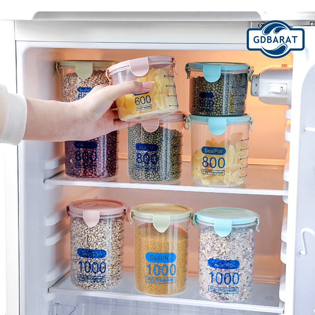 Hộp Đựng Trà / Hạt Trong Suốt Có Nắp Đậy Tiện Dụng Cho Nhà Bếp