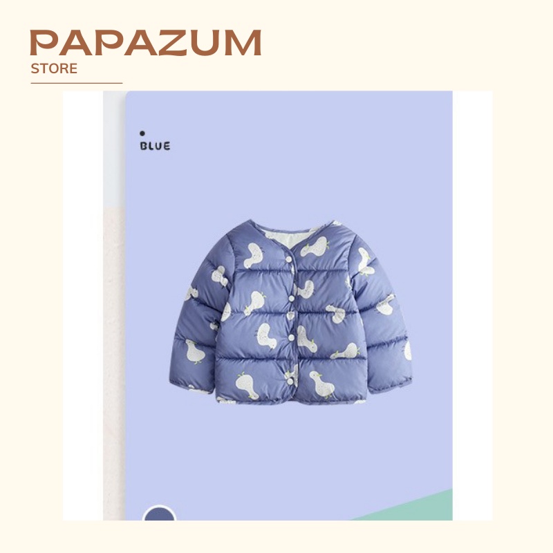 Áo phao lông vũ xuất Hàn siêu nhẹ cho bé giữ ấm cơ thể thu đông PAPAZUM SA1326