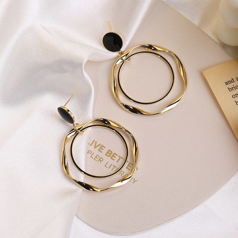 Khuyên Tai Tròn Mạ Bạc Phong Cách Âu Mỹ Thời Trang 2022 Mới Cho Nữ