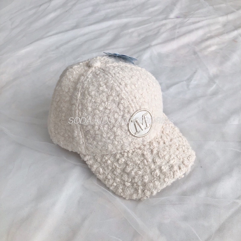 Mũ lưỡi trai cho bé phủ lông 02 màu