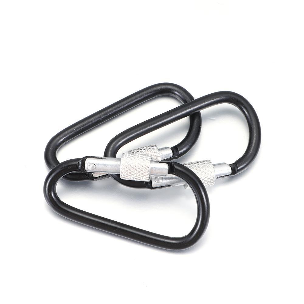 MUVAKO Set 6 / 12 Móc Khóa Leo Núi Bằng Hợp Kim Nhôm Màu Đen Chất Lượng Cao