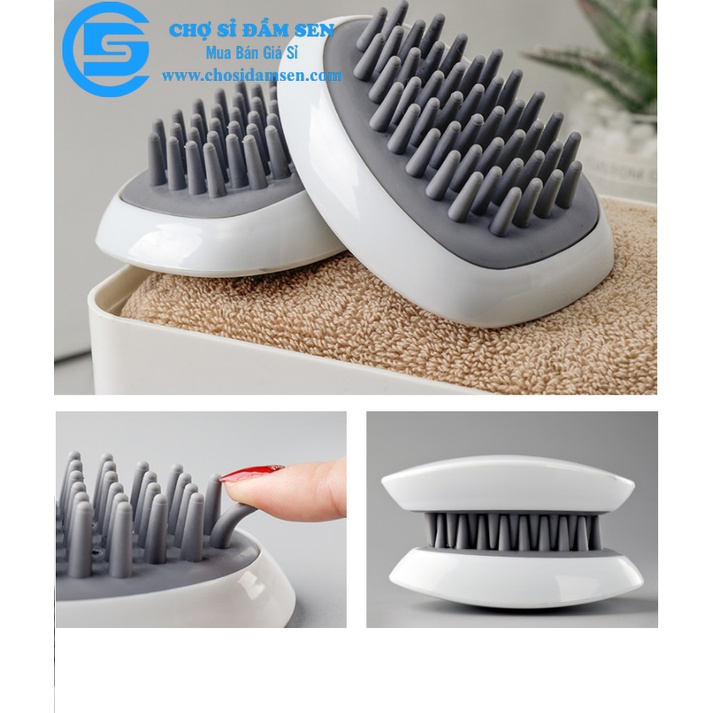 Lược gội đầu massage, lược gội đầu bằng silicon, dụng cụ massage đầu khi tắm siêu tiện dụng G338-Luocgoidau-CC