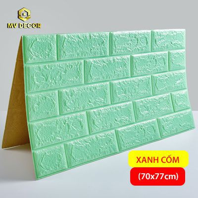 Miếng Dán Tường Xốp Giả Gạch Chịu Lực, Chống Nước, Chống Ẩm Mốc Khổ Lớn 77x70 cm