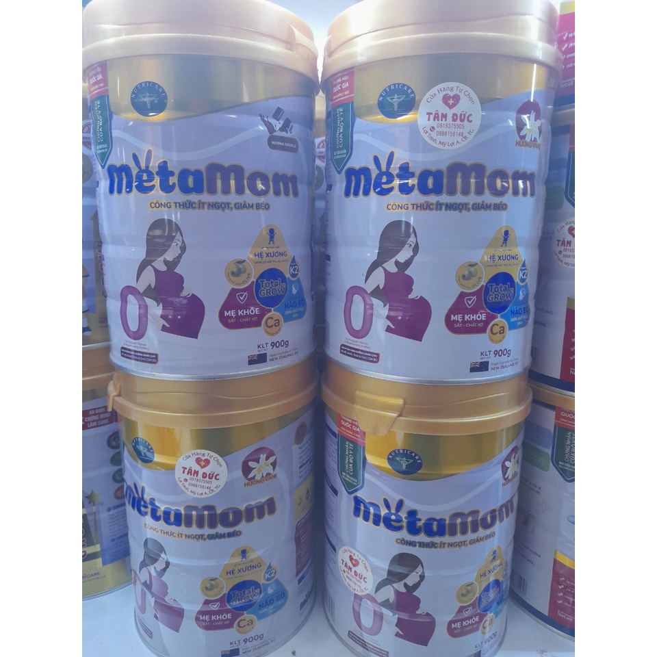 Lon Sữa Bột Dinh Dưỡng Metamom Nutricare 900gr Cung Cấp Đầy Đủ Dinh Dưỡng Cho Bà Bầu Và Mẹ Sau Sinh