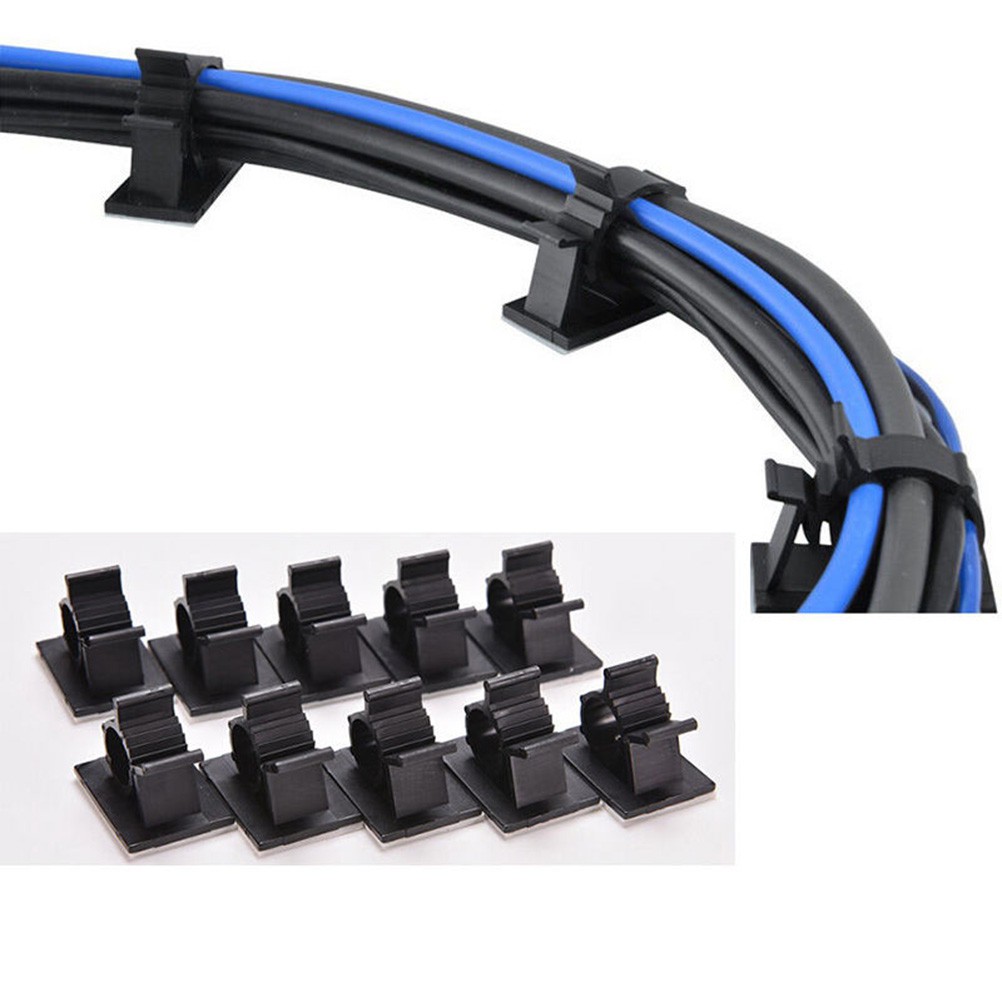 Hl Set 10 Kẹp Cáp Tự Dính Tiện Dụng