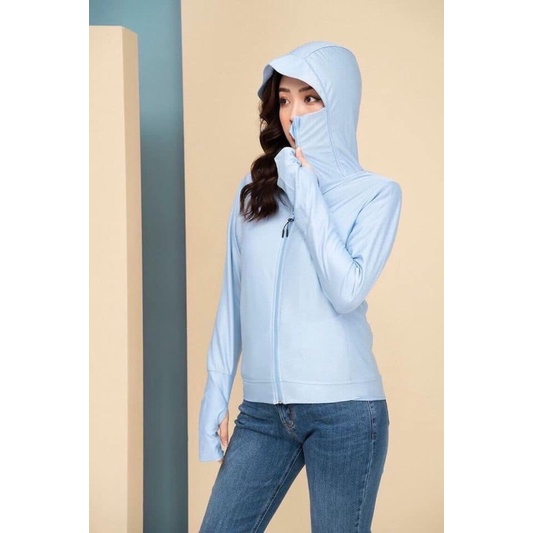Áo chống nắng nữ dáng ngắn 2lớp chống tia UV_chất liệu hột xoài thông hơi