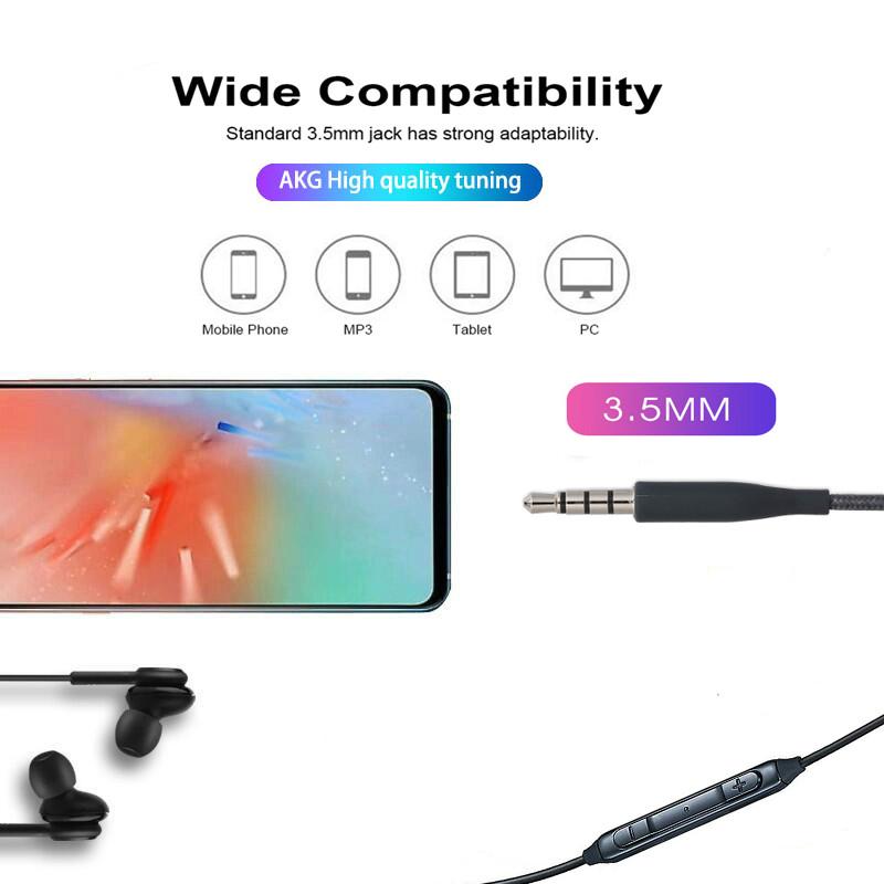 Samsung Galaxy S8 s9 S10 Smartphone headphone Samsung Earphones EO-IG955 3.5mm In-ear with Microphone Wire Headset for AKG