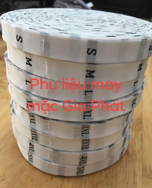 1000 NHÃN DỆT SIZE MÀU ĐEN, TRẮNG