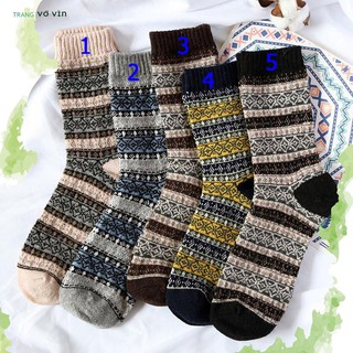 Vớ họa tiết thổ cẩm, tất cổ cao họa tiết thổ cẩm phong cách vintage – sản phẩm unisex – Vìn store