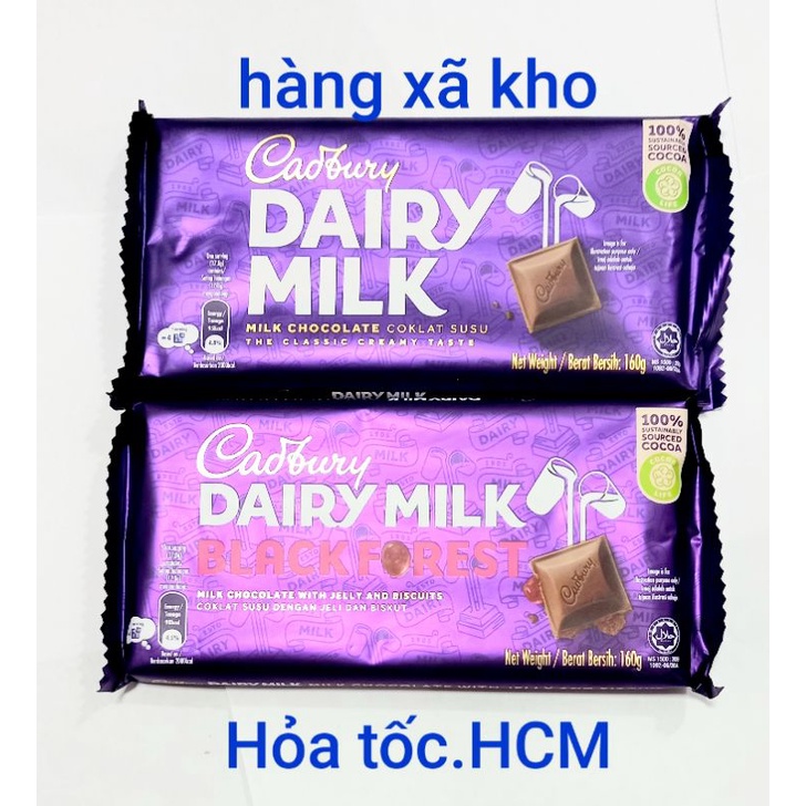 90_ 150 g socola Cadbury dairy milk sữa ,4. 2024_4 vị