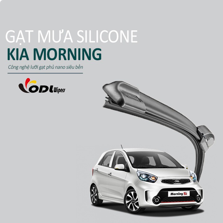 Gạt Mưa Xe Kia Morning Gạt Mưa Thân Mềm Lưỡi Silicone Phủ Nano Siêu Sạch