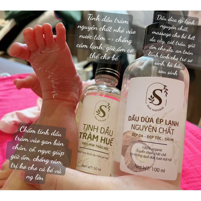 Dầu dừa ép lạnh nguyên chất - Sam Natural (có giấy chứng nhận) | BigBuy360 - bigbuy360.vn