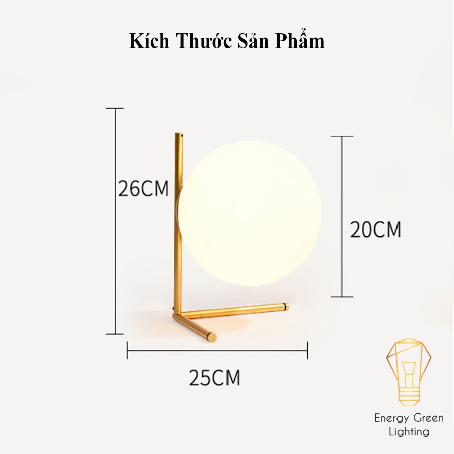 Đèn Để Bàn Trang Trí Hình Mặt Trăng Energy Green Lighting  8010-1 - Kiểu Dáng Sang Trọng - Đã Bao Gồm Bóng Led