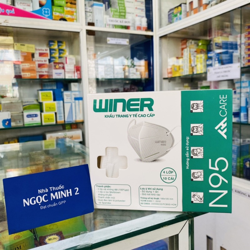 ✅ [Chính Hãng] N95 Winer Khẩu trang y tế cao cấp N95 (1 hộp 10 cái)