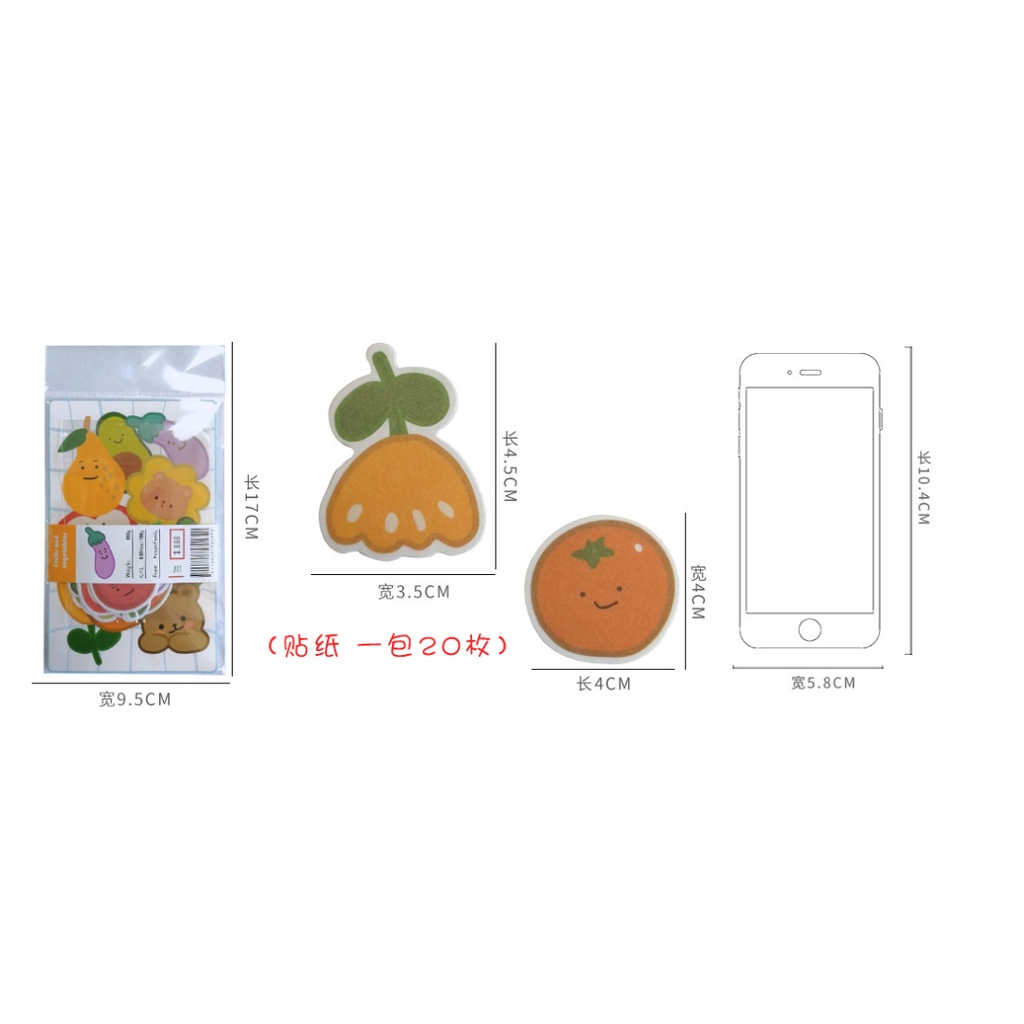 Set sticker dán trang trí siêu xinh phong cách cute