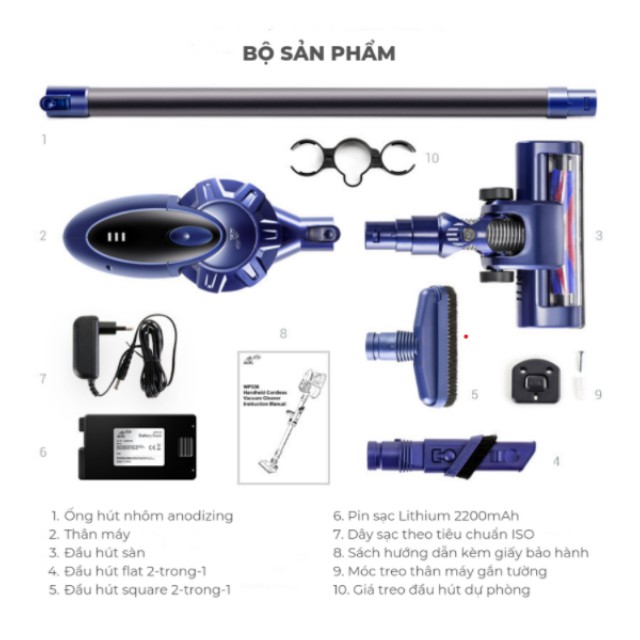 Máy Hút Bụi Cầm Tay Không Dây Pin Bền Puppyoo - Hàng Được Review Tốt Trên Các Trang Uy Tín - ThaVa Shop