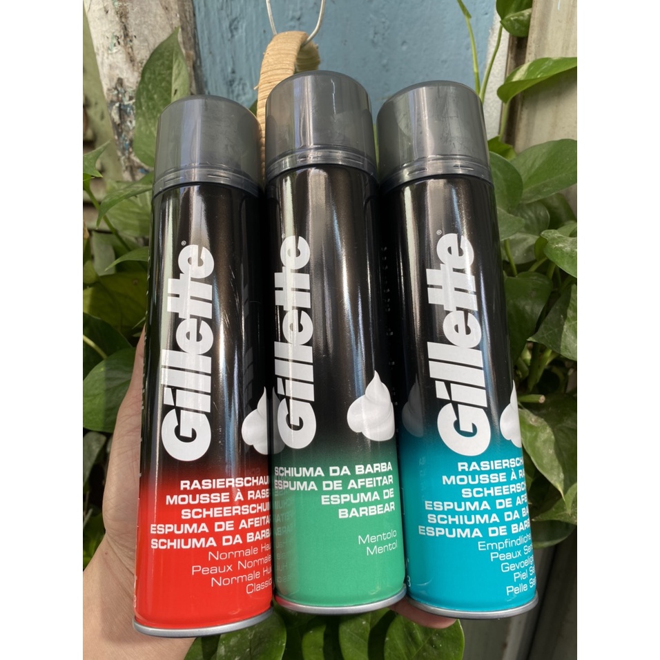 Kem bọt cạo râu GILLETTE Foamy Regular Originale, Sensitive Skin 300ML