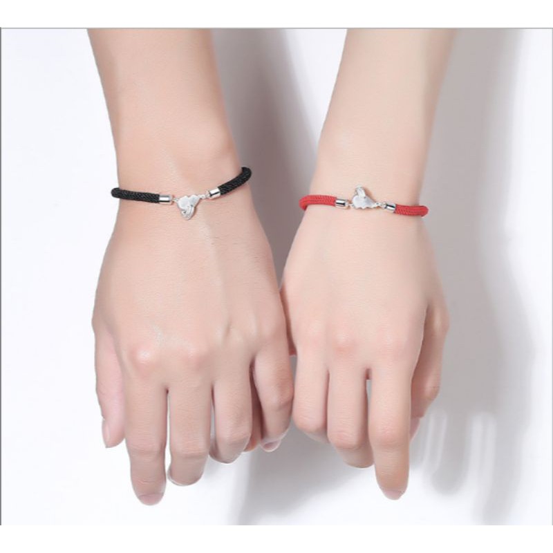 Vòng tay cặp đôi nam nữ bạc S925 - Tình yêu này chúng mình cùng vun đắp