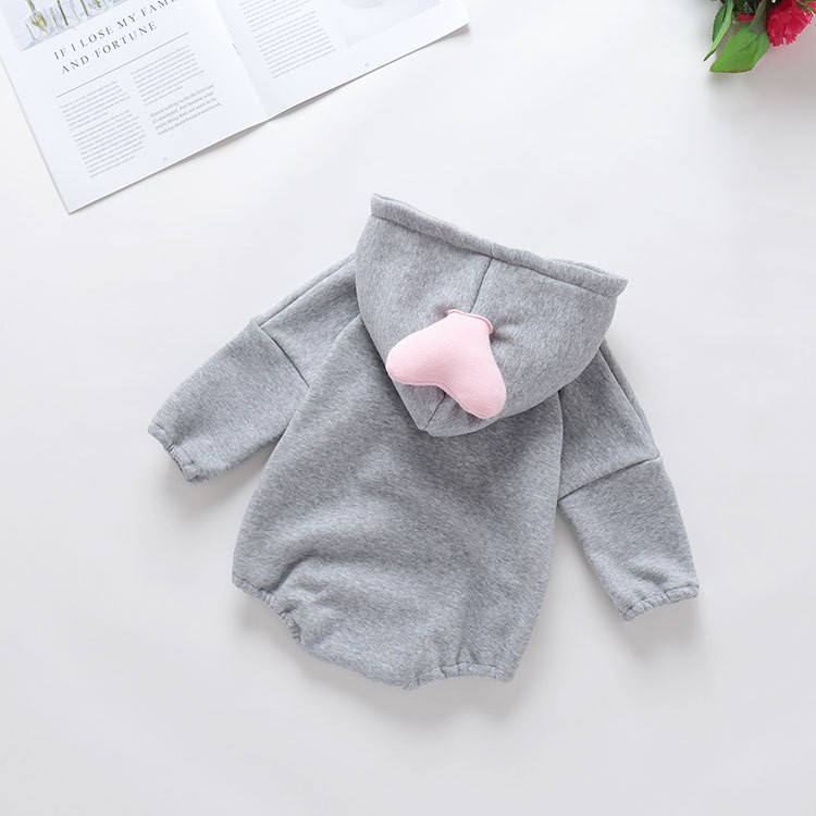 Áo Liền Quần Dày Dặn Tay Dài Thời Trang Mùa Đông Cho Bé Sơ Sinh 0621
