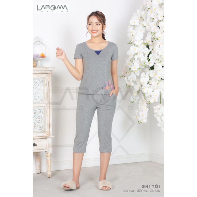 Bộ ở nhà NỮ Laroma chất liệu cotton cao cấp khử mùi