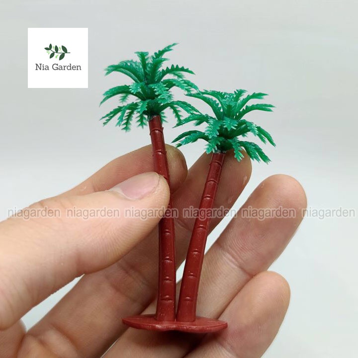 Tiểu cảnh cây dừa đôi làm mô hình trang trí chậu cây vườn terrarium bể cá mini Nia Garden N5