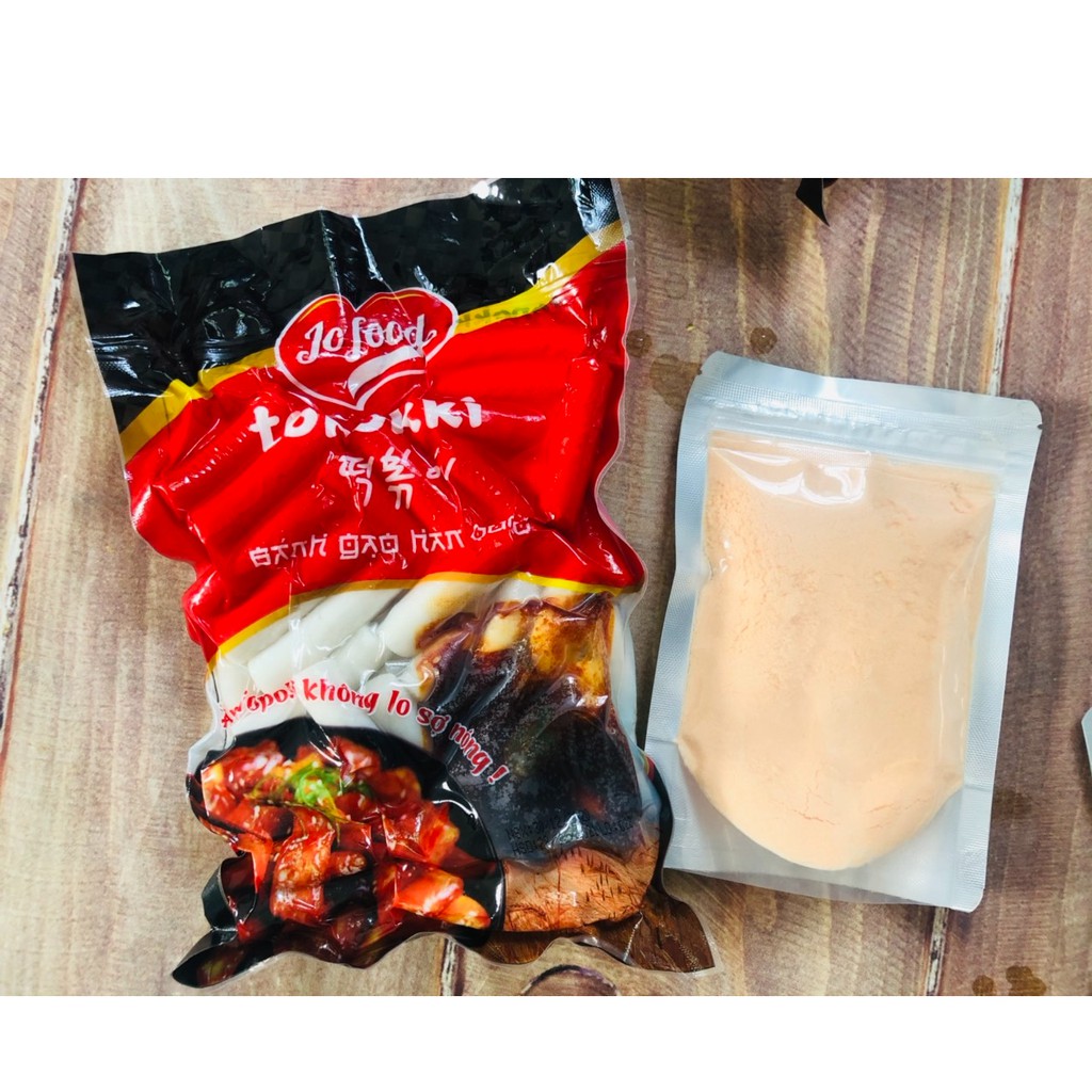 combo 500g bánh gạo Jofood kèm 100g bột phô mai Hàn Quốc
