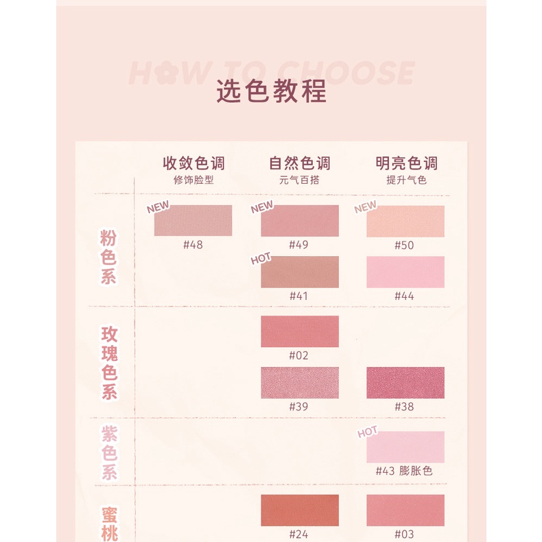 Judydoll Phấn Má Hồng Đơn Sắc Màu Cam Hoa Đào Màu Tím Đào Tự Nhiên