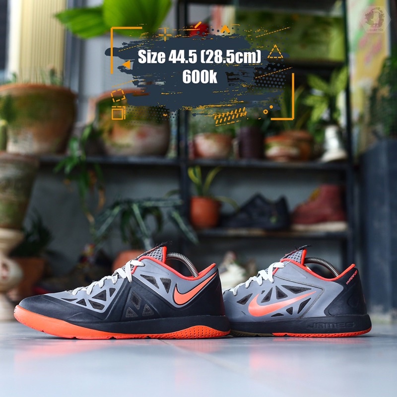 giày chính hãng đã qua sử dụng ( nike LEBRON ST II COOL GREY / ATOMIC RED-BLACK )