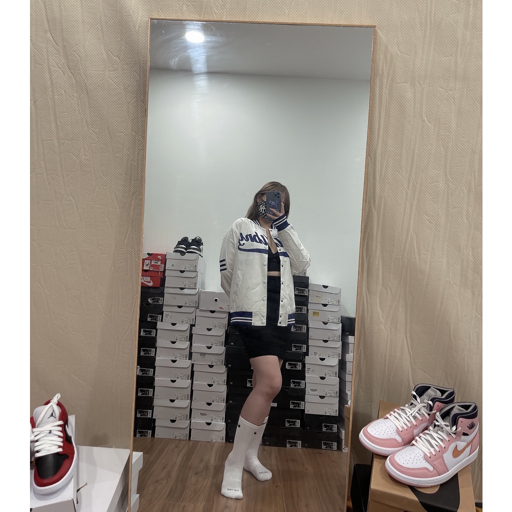 ÁO KHOÁC MLBNY BOMBER CHỮ MLBNY - KHOÁC NỈ UNISEX NAM NỮ - HÀNG CÓ SẴN