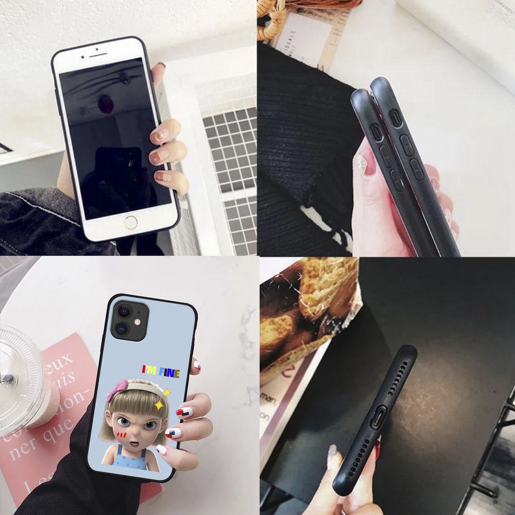Ốp lưng iPhone 6 6s 6 Plus 6s Plus 7 7 Plus 8 8 Plus X XS XS Max 11 Pro Mã Se2 cô bé hoạt hình xinh xắn