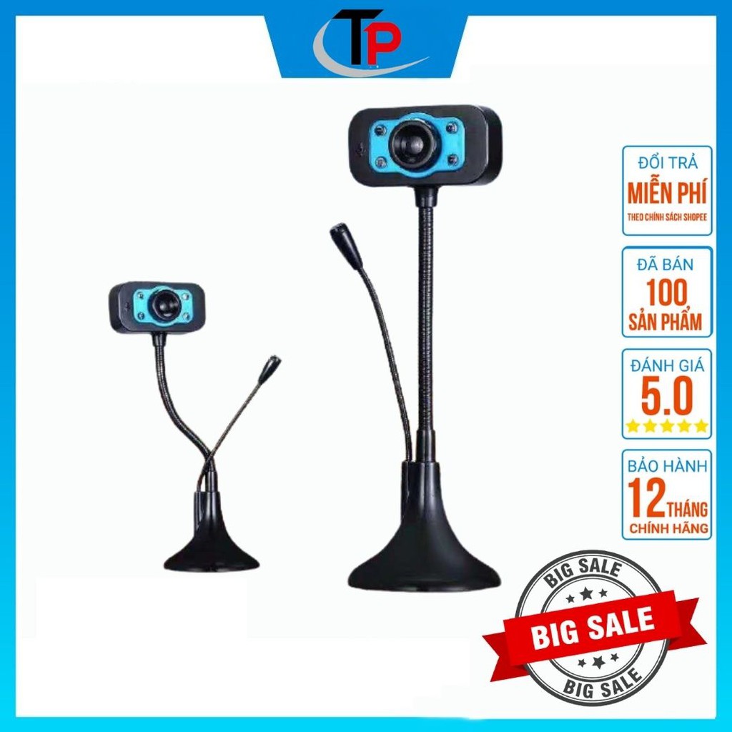 Webcam Máy Tính, Camera Có Mic 720p cho Laptop PC Học sinh Online Qua Zoom, Trực Tuyến - Gọi Video Sắc Nét