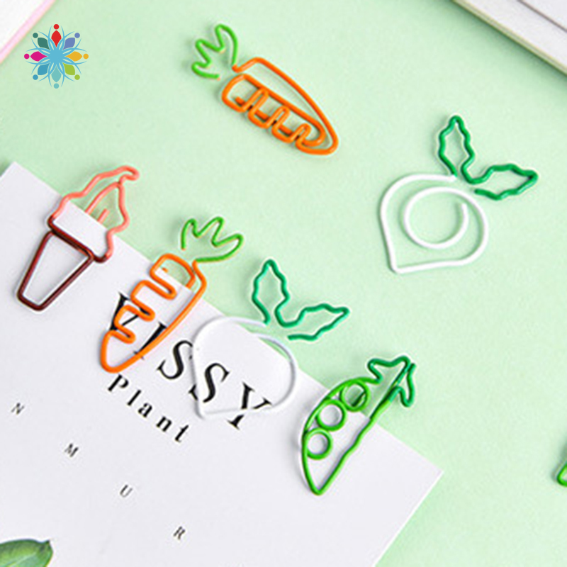 Two-color Carrot Paperclip Ice Cream Paperclip Shape Paperclip Pin YKT