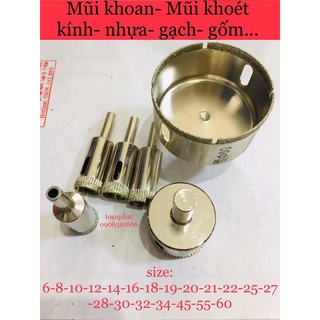 Mũi khoét kính| mũi khoan gạch| khoan nhựa,gốm, đá, bê tông