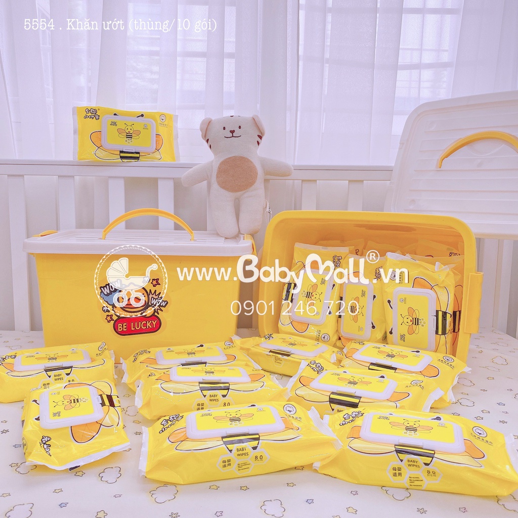 COMBO 10 Khăn ướt vịt vàng B.DUCK xinh xắn 5554 (TẶNG THÙNG)