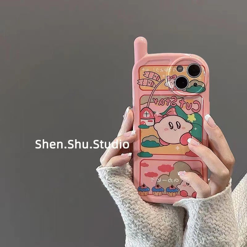 Ốp Điện Thoại Hình Kirby Hoạt Hình Cho iPhone 13 Pro Max 12 Pro Max 11 Pro Max 7 8 Plus SE 2020 Xs Max XR