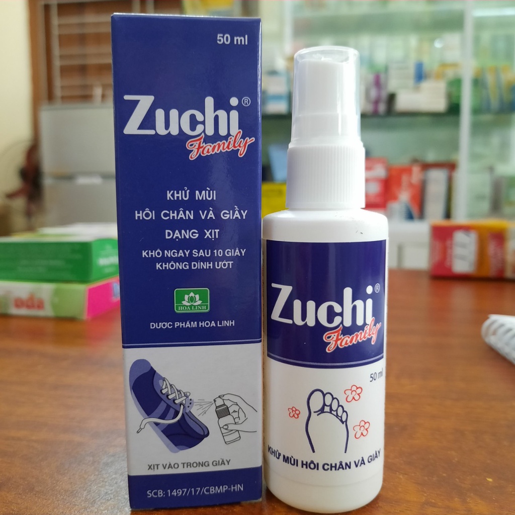 Xịt khử mùi hôi chân, hôi giày Zuchi nano - Khử mùi hôi chân, hôi giày hiệu quả