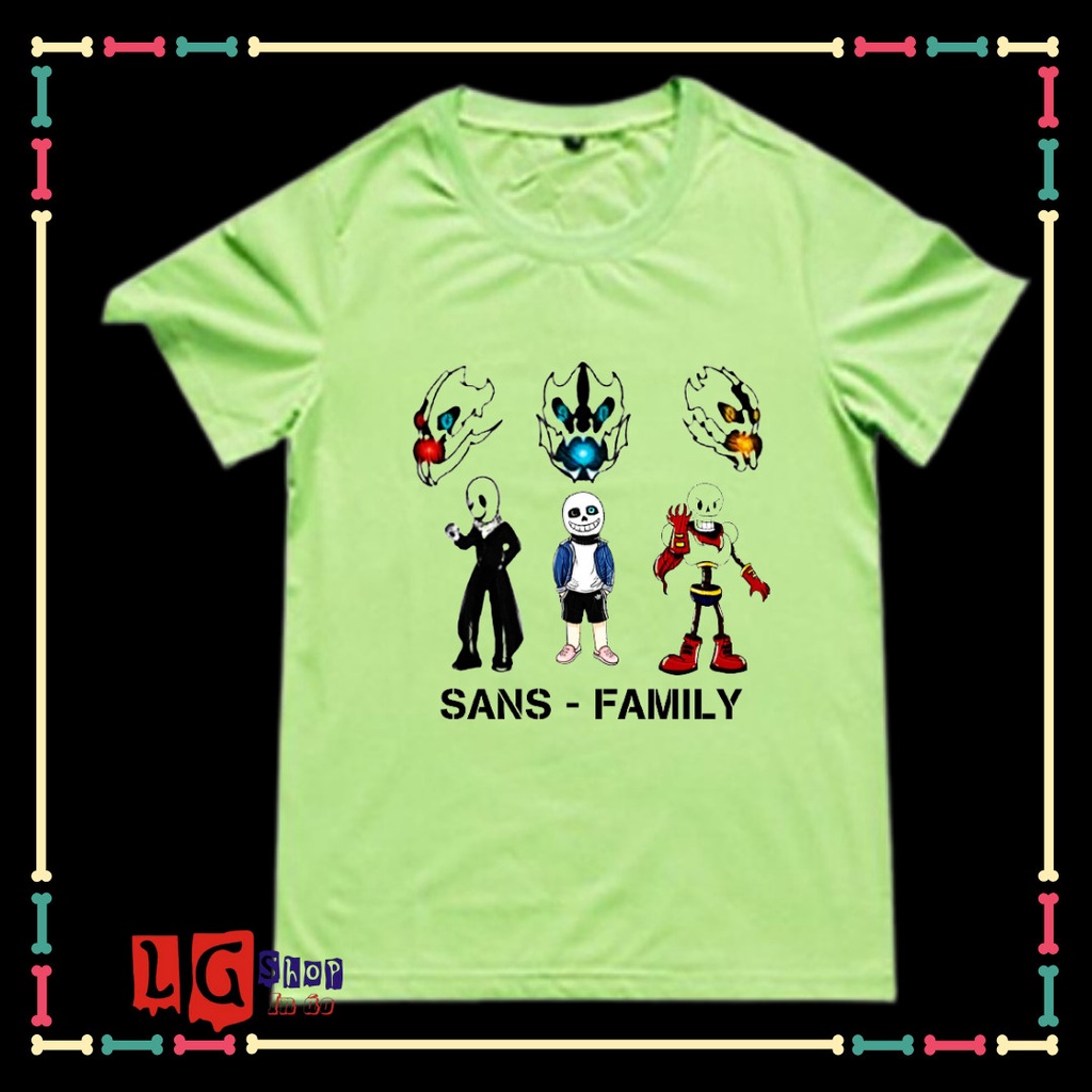 Áo Sans Family nhân vật chính hot Game Sans Undertale cho bé trai bé gái đủ size áo từ 10kg đến 90kg