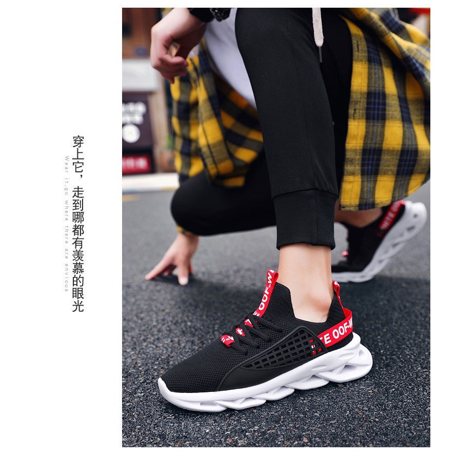 Giày thể thao nam sneaker đen đế xoắn gót OffWhiitee cực chất mới về