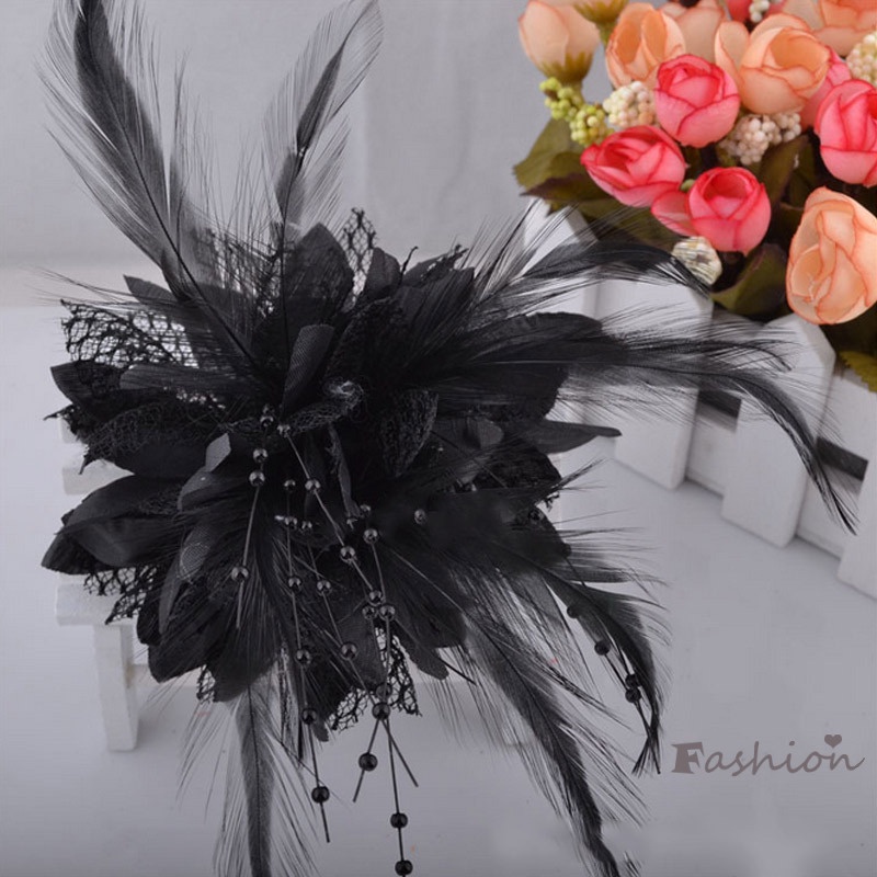 Cài Tóc Hình Hoa / Lông Vũ Thời Trang Cho Cô Dâu