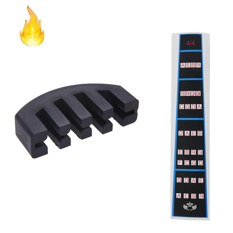 1 miếng dán cao su 4/4 màu đen dùng luyện tập đánh dấu phím đàn violin size 4/4