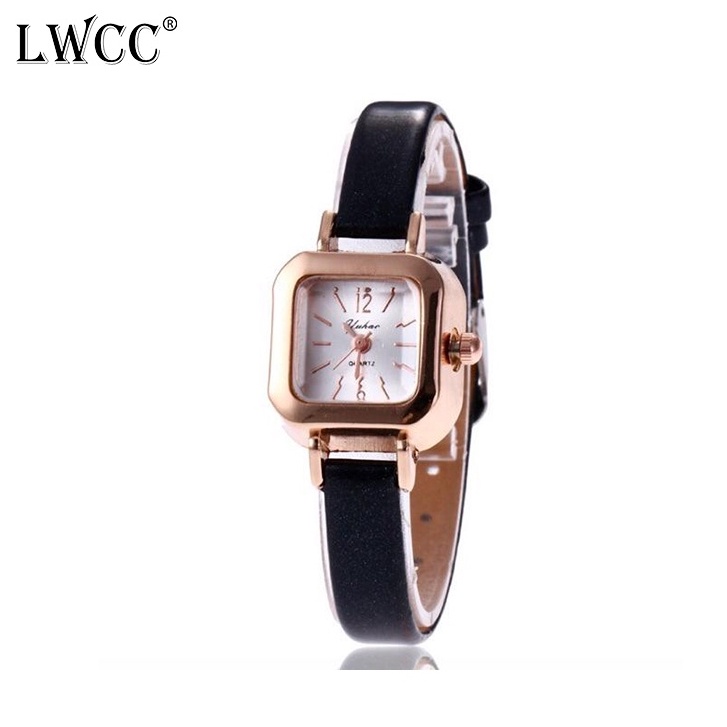 LWCC 213 Đồng hồ máy quartz dây da mặt số nhỏ phong cách đơn giản cho phụ nữ